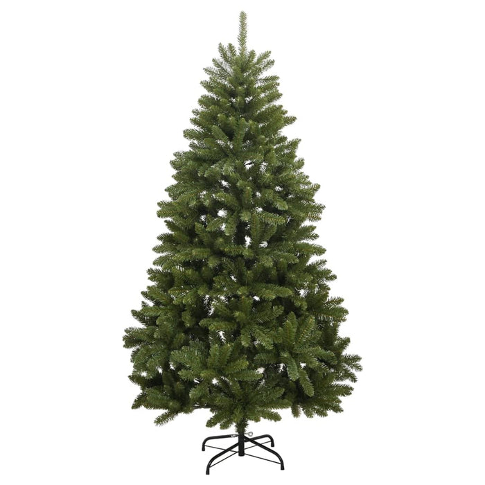 Kunstig hengslet juletre med 300 LED og kulesett 180 cm