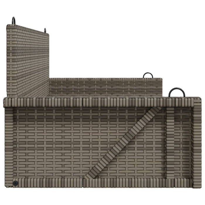 Huskebenk grå 119x56x48 cm polyrotting