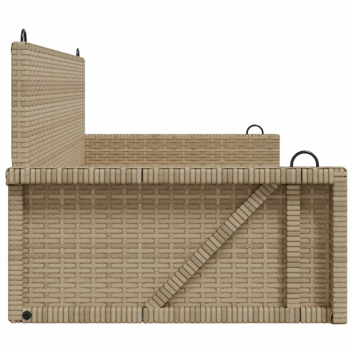 Huskebenk beige 119x56x48 cm polyrotting