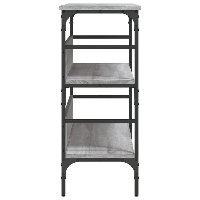 Konsollbord grå sonoma 100x32x75 cm konstruert tre