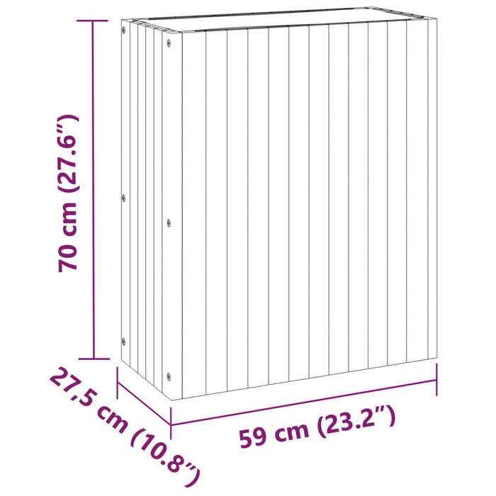 Plantekasse 59x27,5x70 cm helte akasie