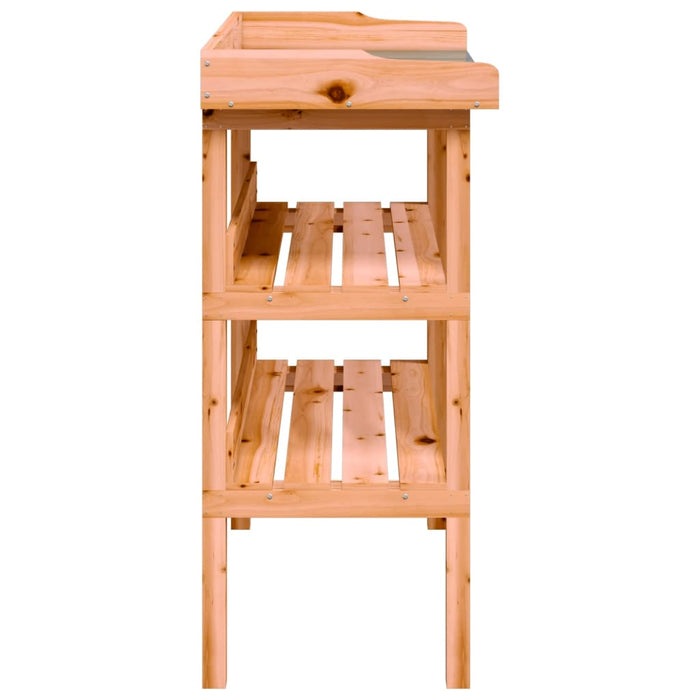 Plantebord med hyller brun 78x38x82,5 cm heltre gran