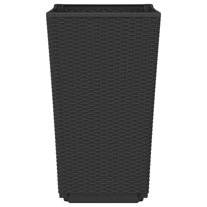 Plantekasser 4 stk svart 32,5x32,5x57 cm PP