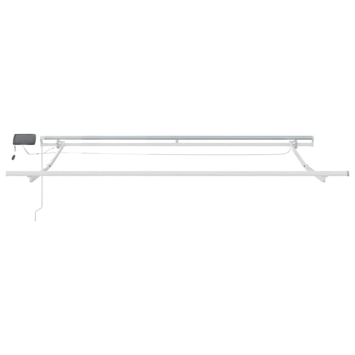 Manuell uttrekkbar markise med LED burgunder 300x250 cm