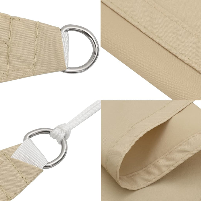 Solseil beige 7x5x5 m 100% polyester oxford