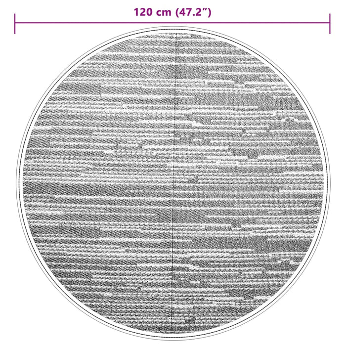 Uteteppe grå Ø120 cm PP