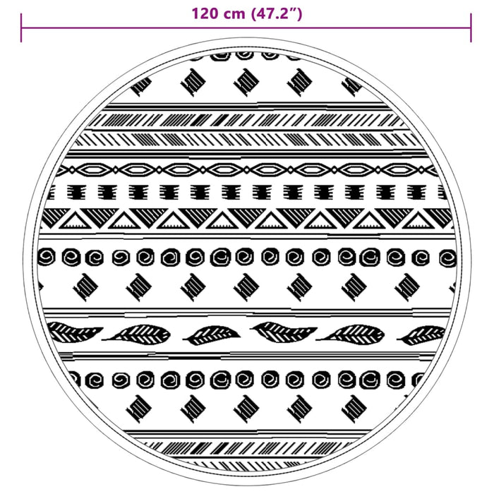 Uteteppe grå Ø120 cm PP