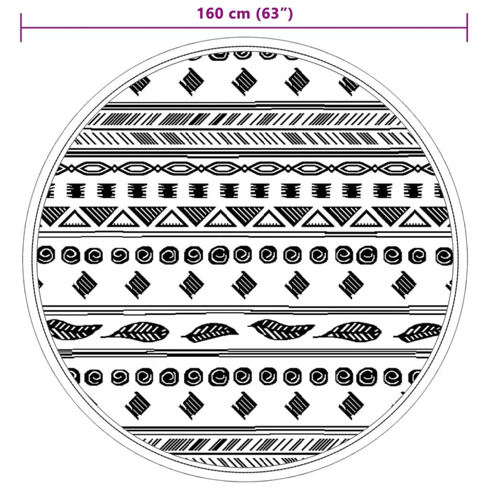 Uteteppe grå Ø160 cm PP