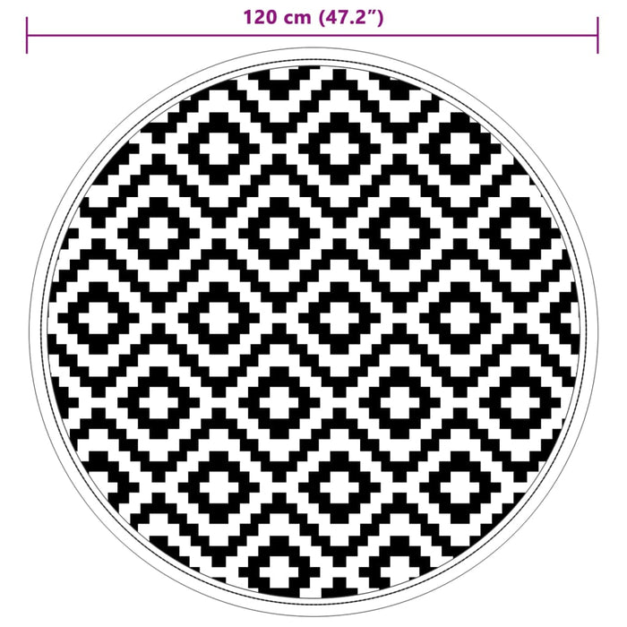 Uteteppe grå Ø120 cm PP