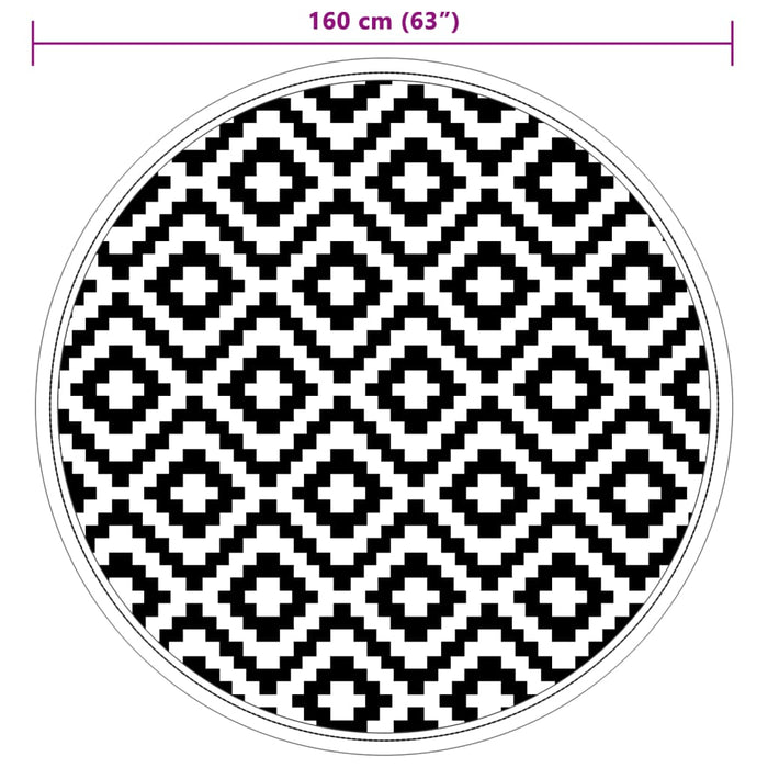 Uteteppe grå Ø160 cm PP