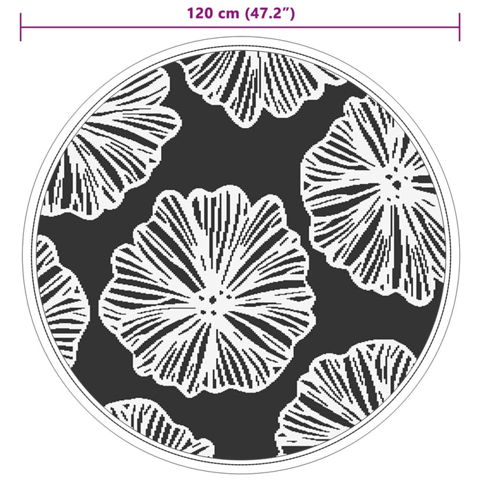 Uteteppe grønn Ø120 cm PP