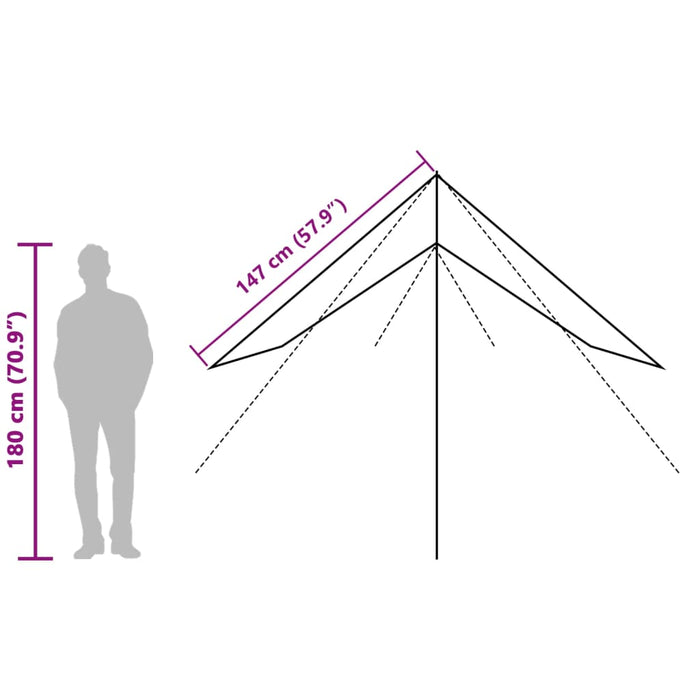 Campingpresenning blå 500x294 cm vanntett