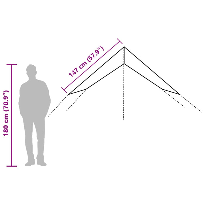 Campingpresenning blå 500x294 cm vanntett