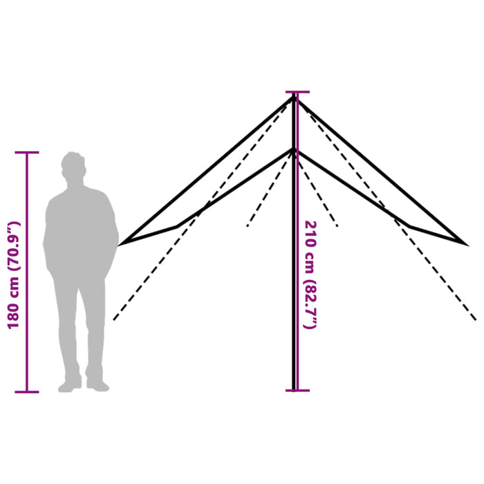 Campingpresenning grønn 430x380x210 cm vanntett