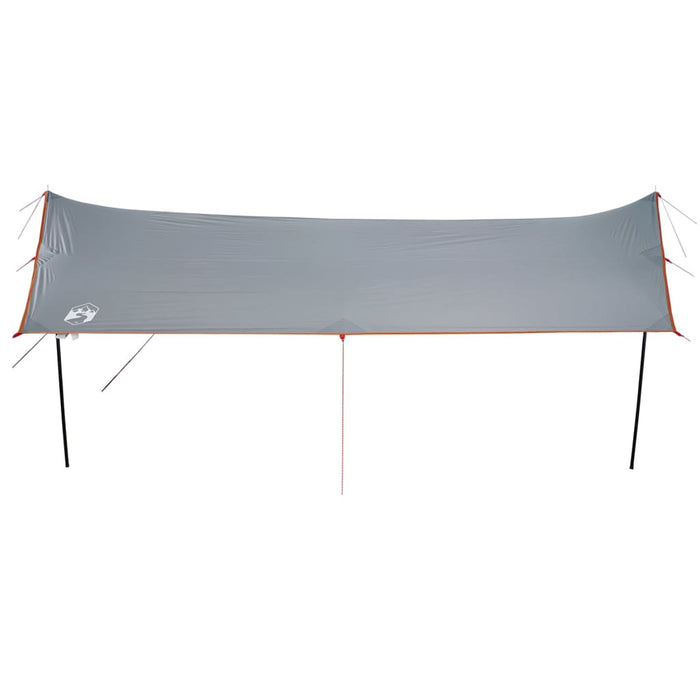 Campingpresenning grå og oransje 460x305x210 cm vanntett