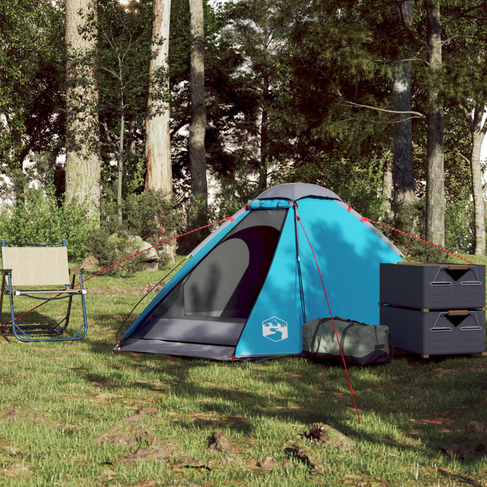 Kuppeltelt for camping 1 person blå vanntett