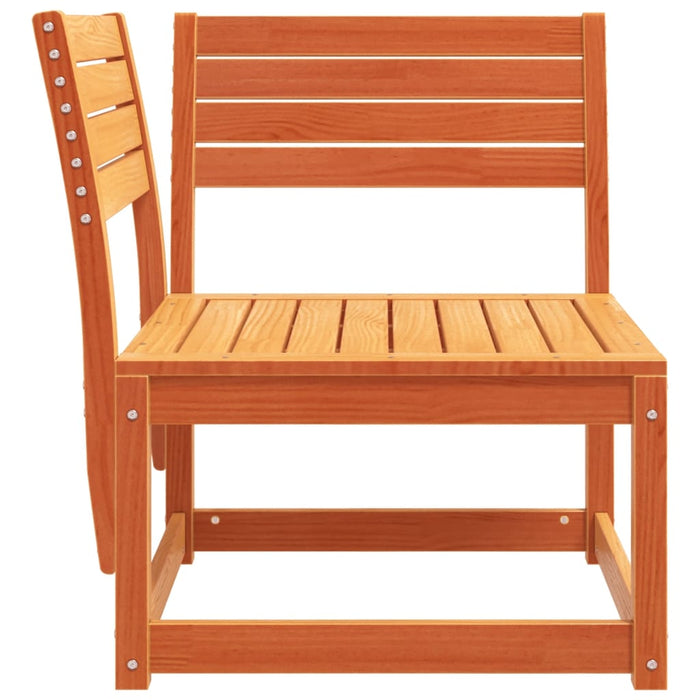 Hagesofa for hjørne voksbrun 73x73x78 cm heltre furu