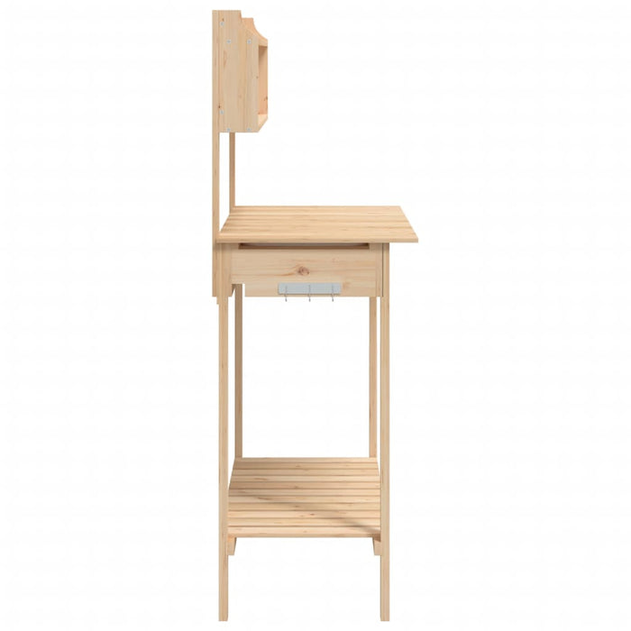 Pottebord med vask 147,5x44x139,5 cm heltre gran