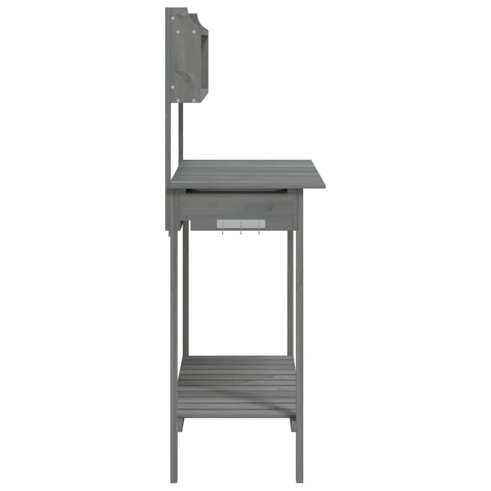 Pottebord med skap 147,5x44x139,5 cm heltre gran