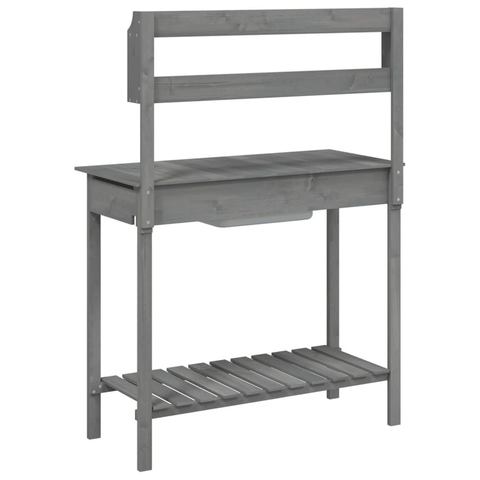 Pottebord med skap 147,5x44x139,5 cm heltre gran