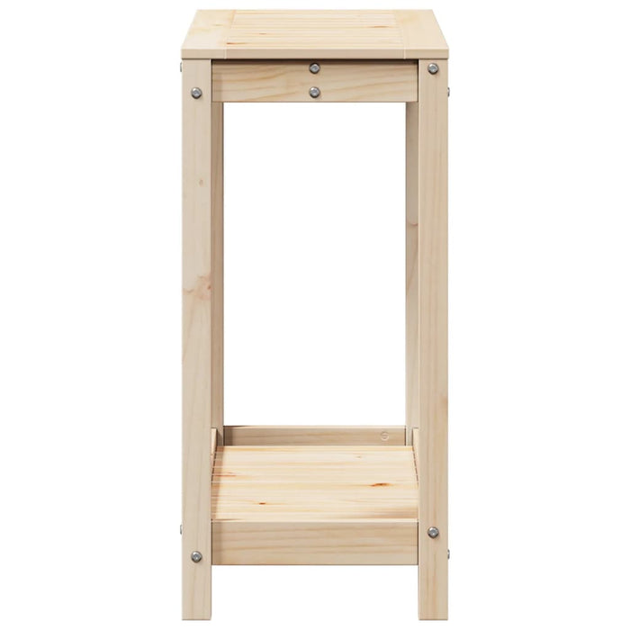 Pottebord med hylle 82,5x35x75 cm heltre furu