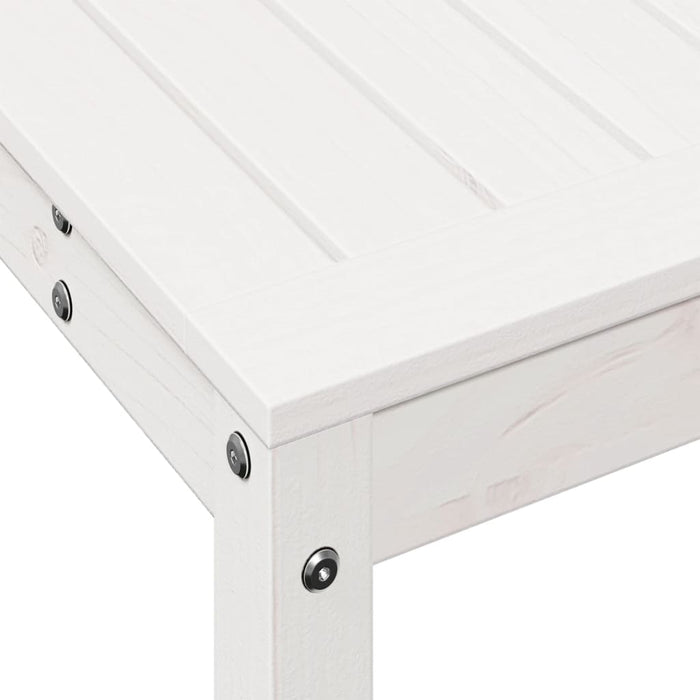 Pottebord med hylle hvit 82,5x35x75 cm heltre furu