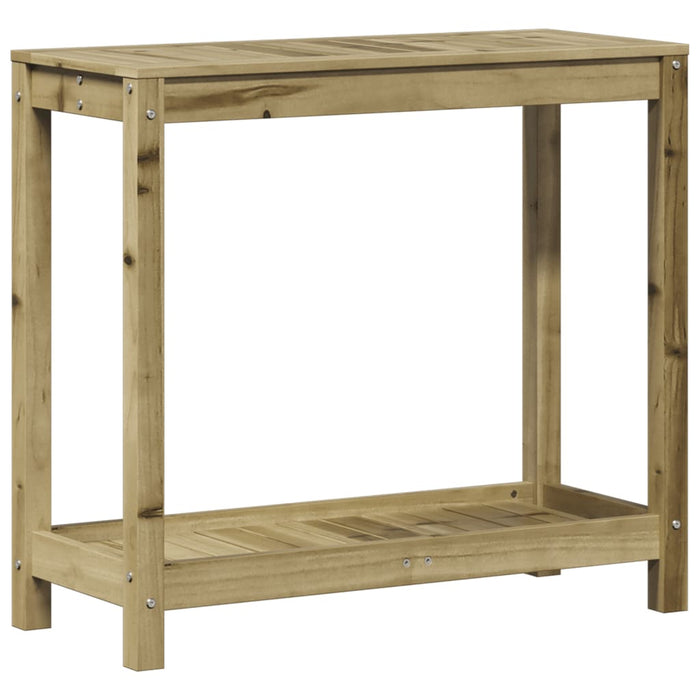 Pottebord med hylle 82,5x35x75 cm impregnert furu