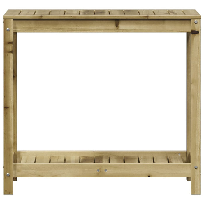 Pottebord med hylle 82,5x35x75 cm impregnert furu