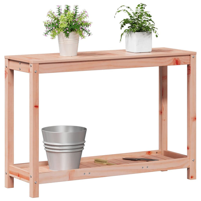 Pottebord med hylle 108x35x75 cm heltre furu