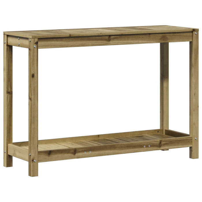 Pottebord med hylle 108x35x75 cm heltre furu