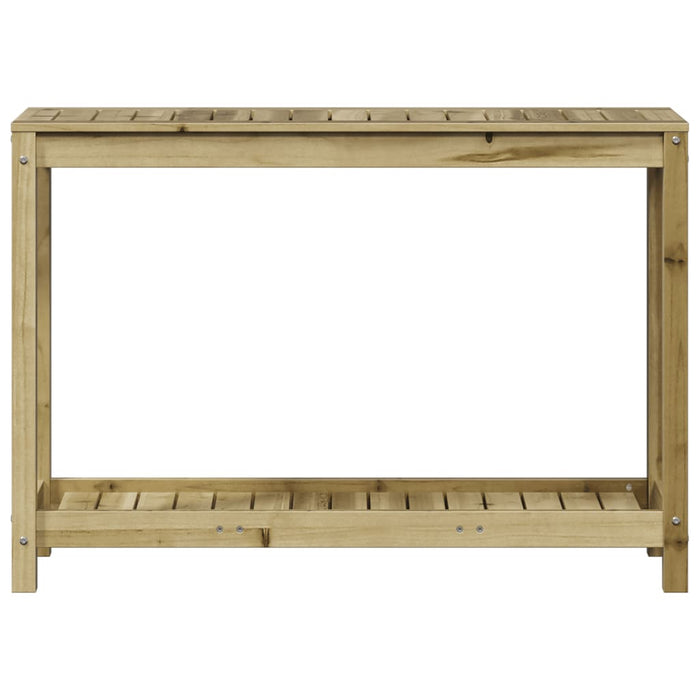 Pottebord med hylle 108x35x75 cm heltre furu