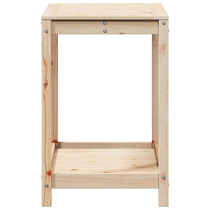 Pottebord med hylle 82,5x50x75 cm heltre furu