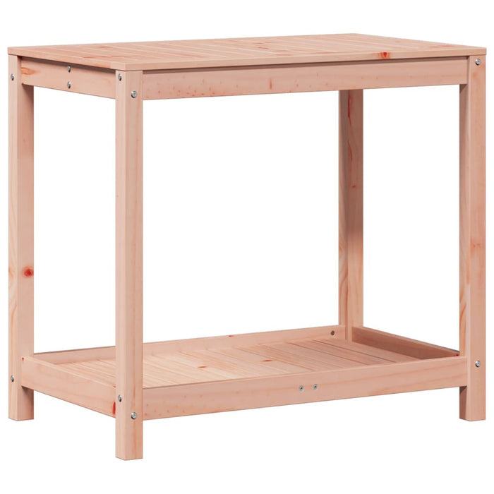 Pottebord med hylle 82,5x50x75 cm heltre furu