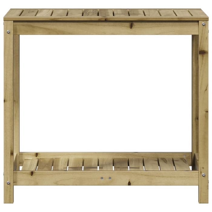 Pottebord med hylle 82,5x50x75 cm impregnert furu