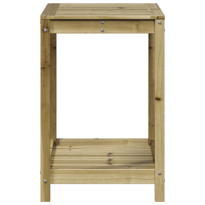 Pottebord med hylle 82,5x50x75 cm impregnert furu