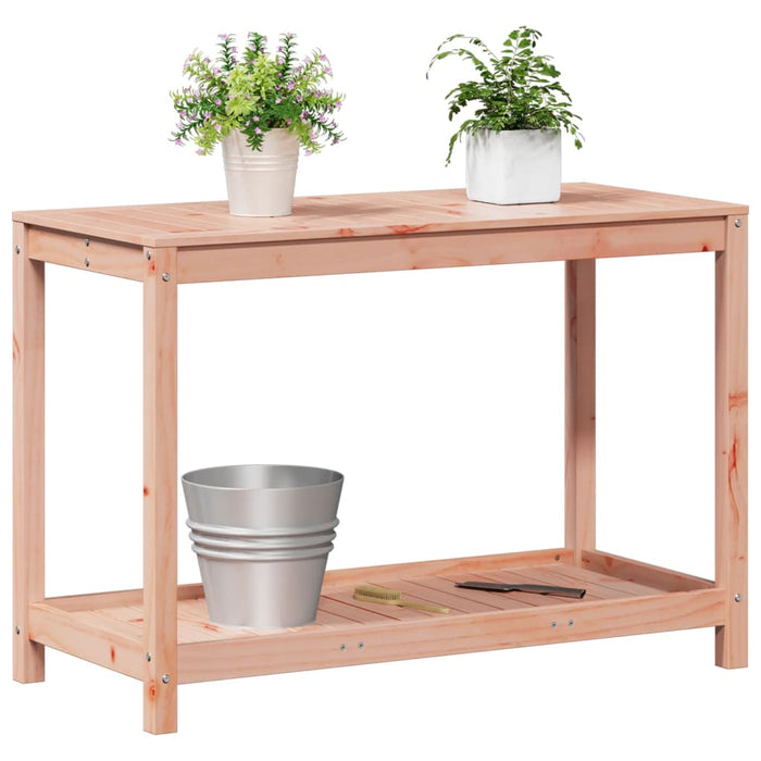 Pottebord med hylle 108x50x75 cm heltre furu