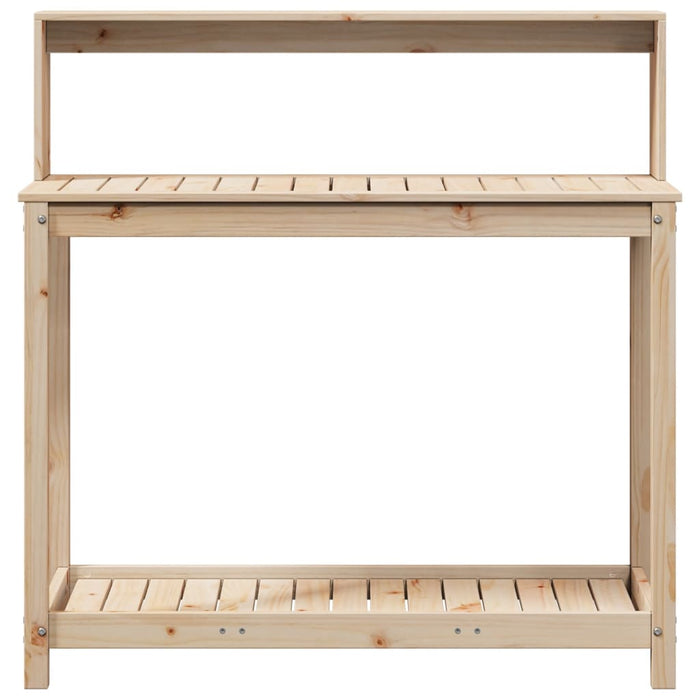 Pottebord med hyller 108x50x109,5 cm heltre furu