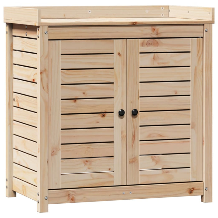 Pottebord med hyller 82,5x50x86,5 cm heltre furu