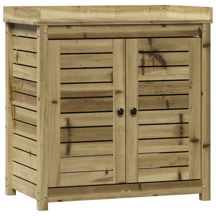 Pottebord med hyller 82,5x50x86,5 cm impregnert furu