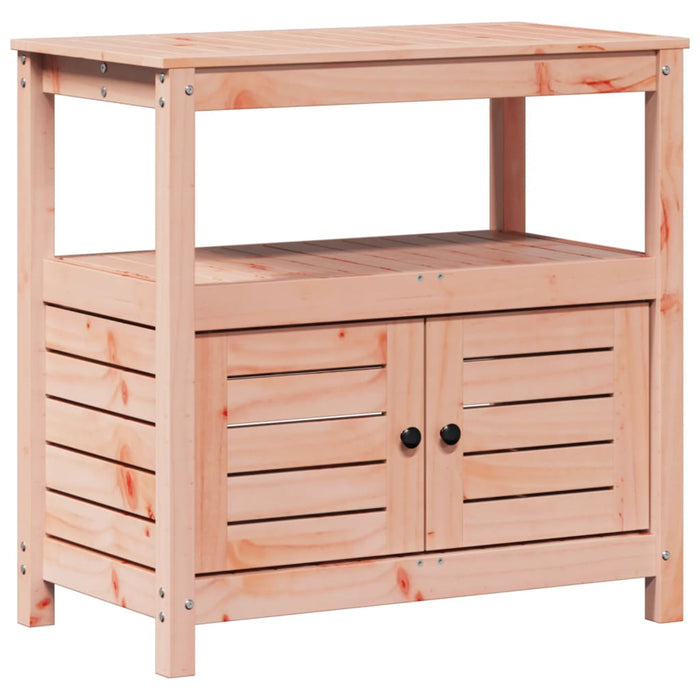 Pottebord med hyller 82,5x45x81 cm heltre furu