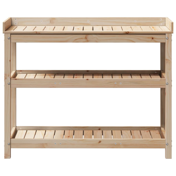 Pottebord med hyller 108x45x86,5 cm heltre furu