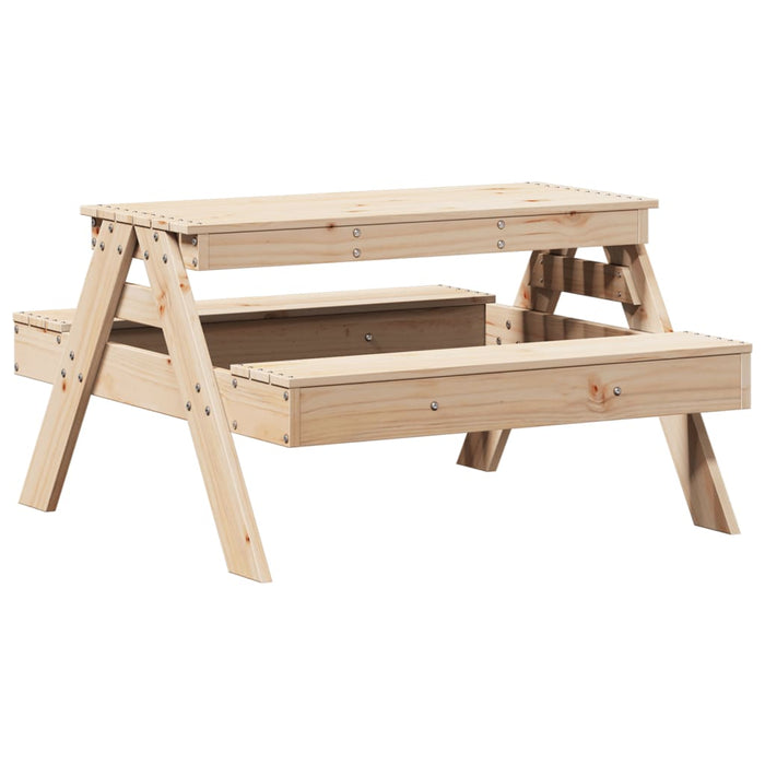 Piknikbord for barn 88x97x52 cm heltre furu