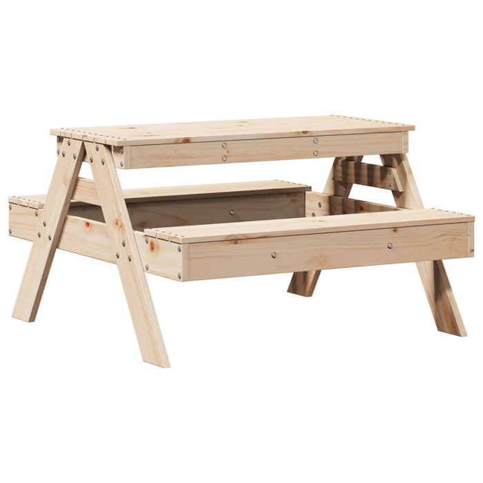 Piknikbord for barn 88x97x52 cm heltre furu