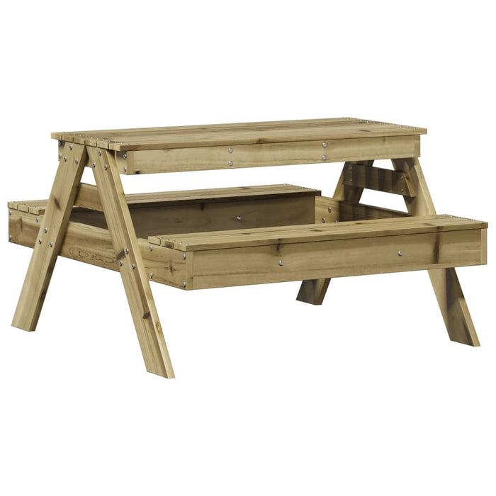 Piknikbord for barn 88x97x52 cm impregnert furu