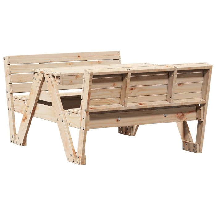 Piknikbord for barn 88x122x58 cm heltre furu