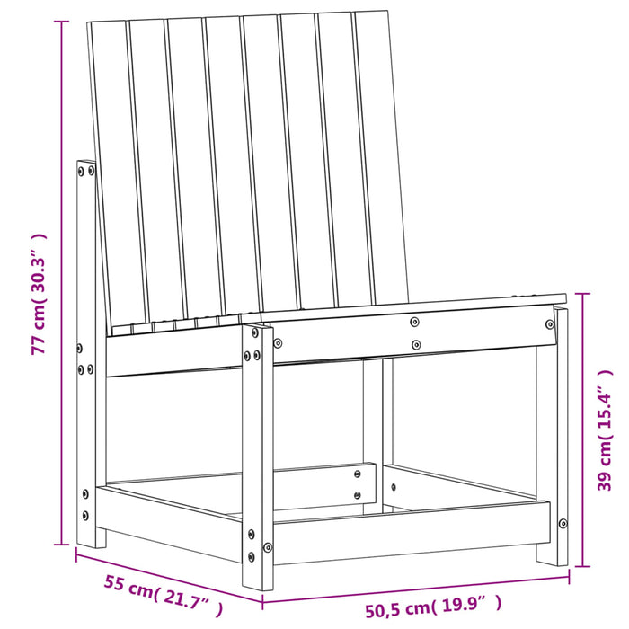 Hagestol 50,5x55x77 cm heltre douglasgran