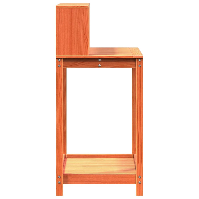 Pottebord med hyller brun 82,5x50x109,5 cm heltre furu