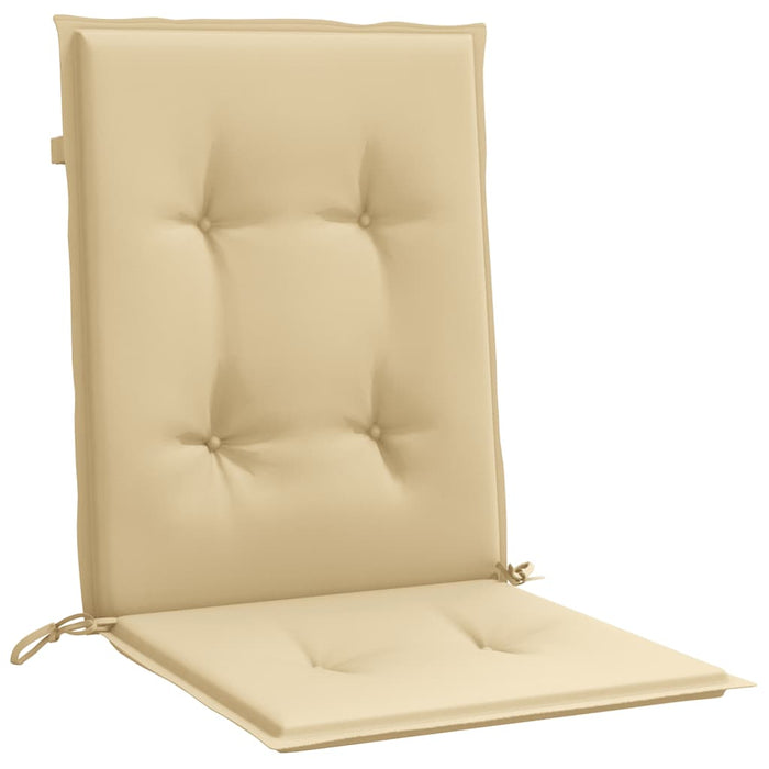 Stolputer med lav rygg 6 stk melert beige 100x50x4 cm stoff