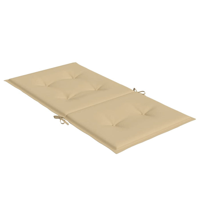 Stolputer med lav rygg 6 stk melert beige 100x50x4 cm stoff