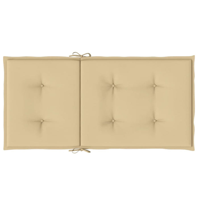 Stolputer med lav rygg 6 stk melert beige 100x50x4 cm stoff